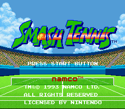 Smash Tennis Title Screen